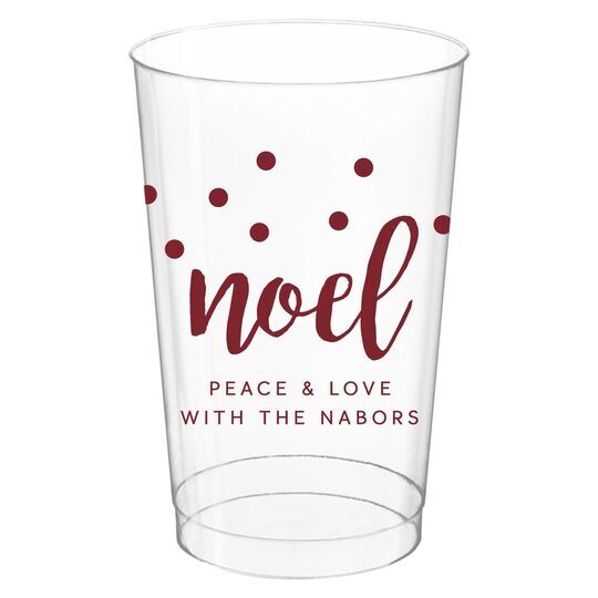 Confetti Dots Noel Clear Plastic Cups